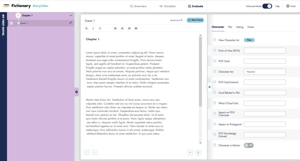 fantasy novel writing software Fictionary Novel Editing Software